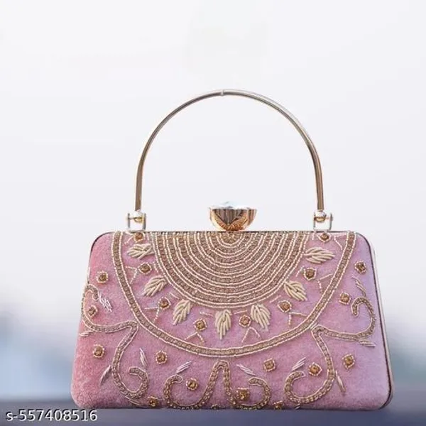 Pink_Velvet_Clutch_For_Women