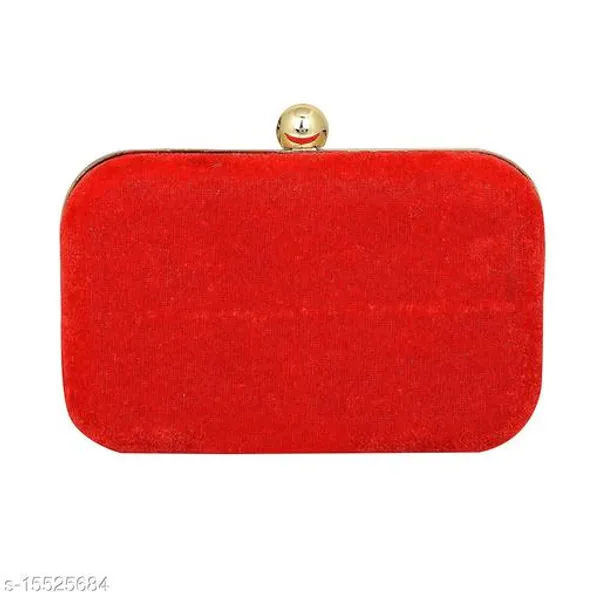 Red_Polyurethane_Clutch_For_Women