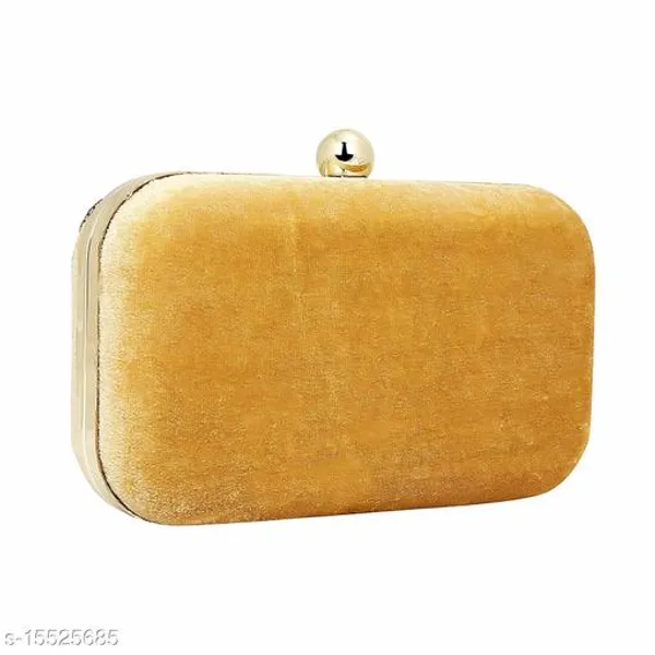 Gold_Polyurethane_Clutch_For_Women
