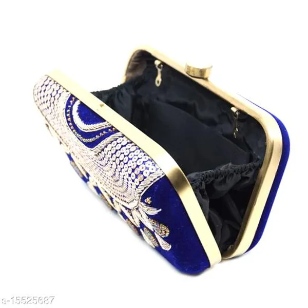 Blue_Velvet_Clutch_For_Women