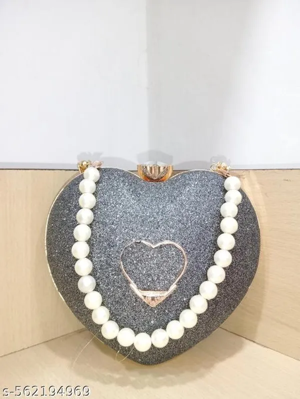 Grey_Polyurethane_Clutch_For_Women