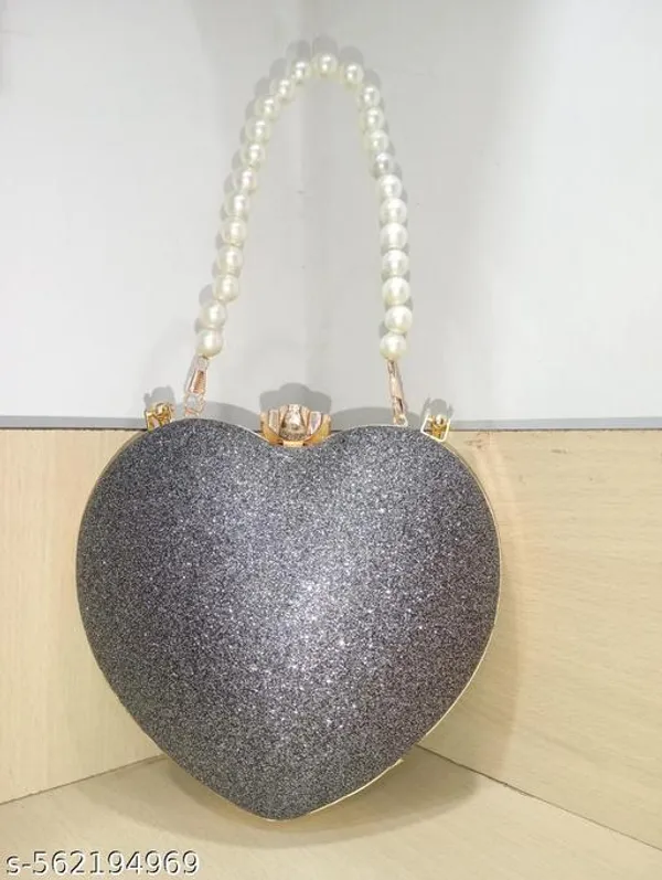 Grey_Polyurethane_Clutch_For_Women