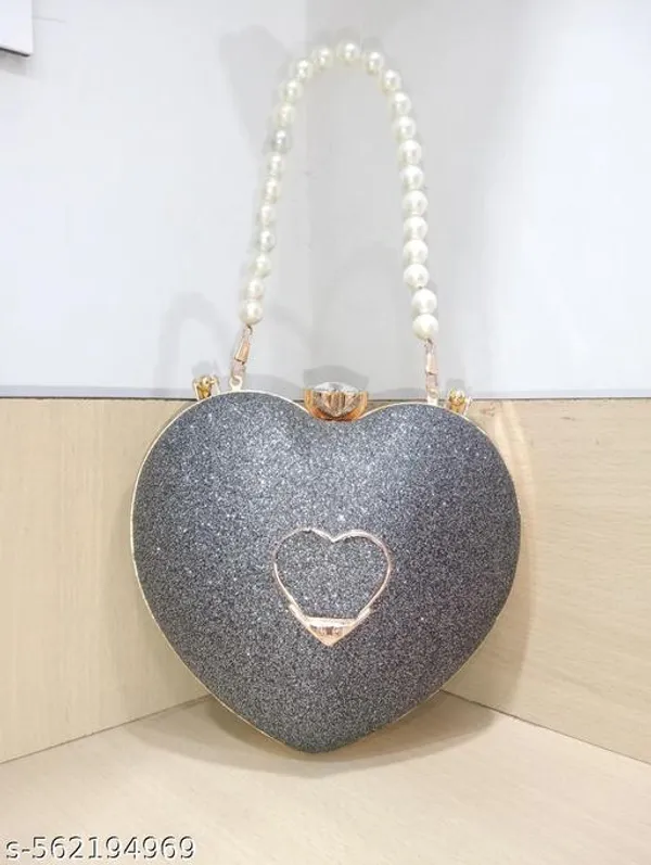 Grey_Polyurethane_Clutch_For_Women