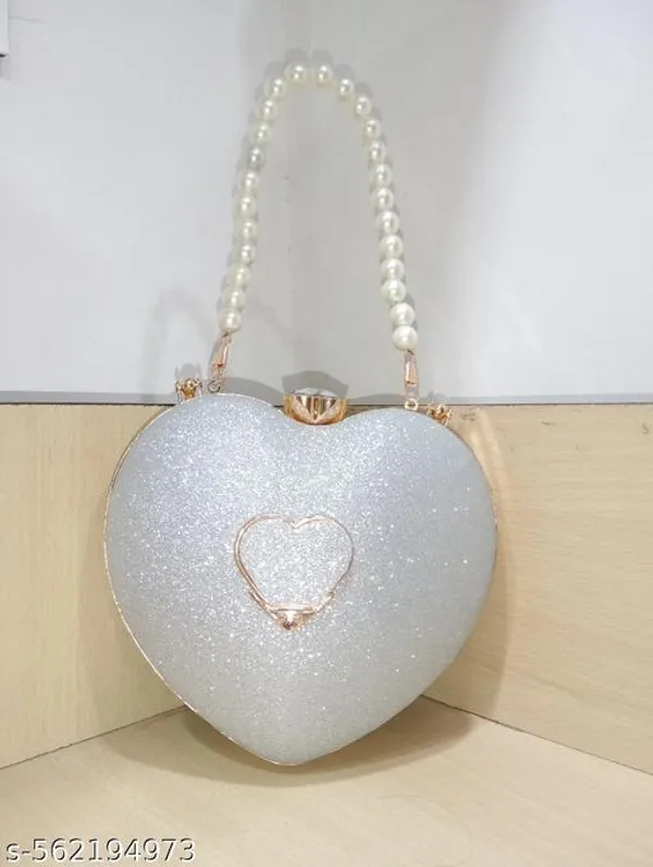 Silver_Polyurethane_Clutch_For_Women