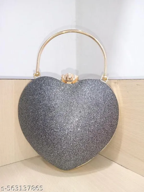 Grey_Polyurethane_Clutch_For_Women