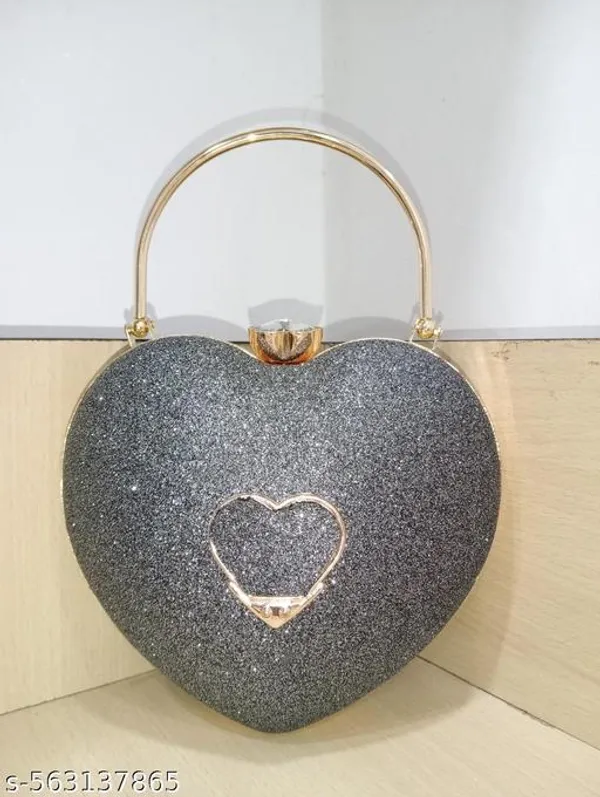 Grey_Polyurethane_Clutch_For_Women