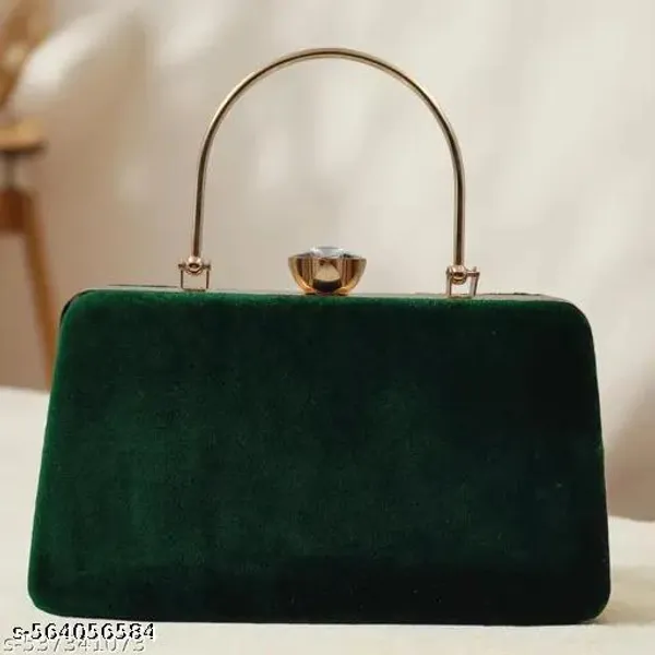 Green_Polyurethane_Clutch_For_Women