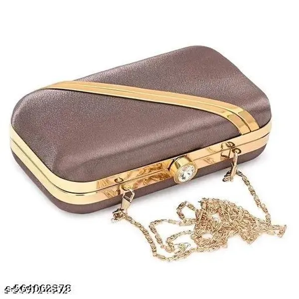 Brown_Polyurethane_Clutch_For_Women