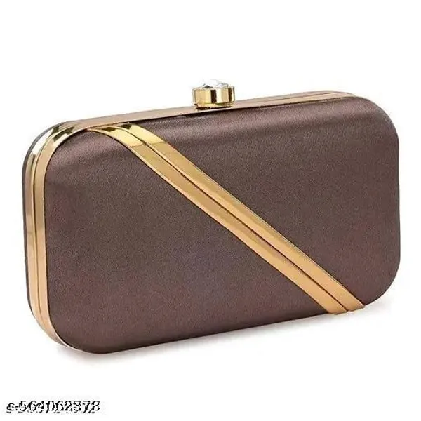 Brown_Polyurethane_Clutch_For_Women