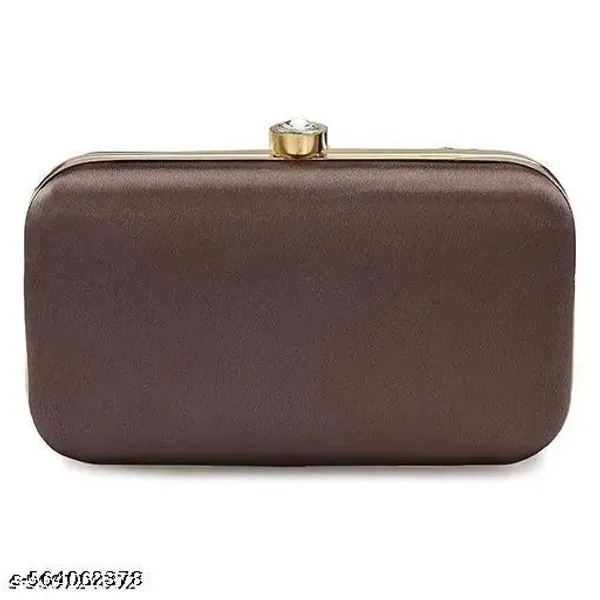 Brown_Polyurethane_Clutch_For_Women