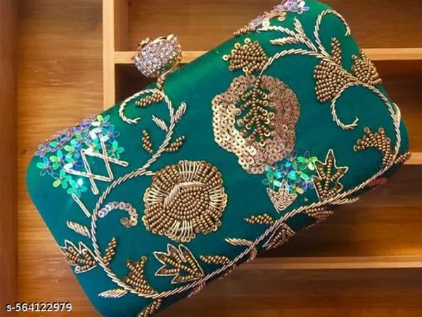 Green_Polyurethane_Clutch_For_Women