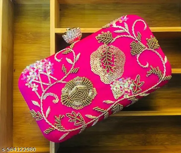 Pink_Velvet_Clutch_For_Women
