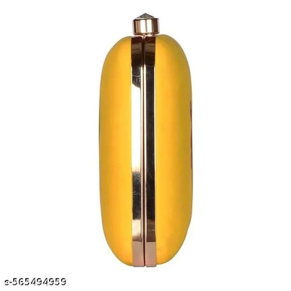 Yellow_Polyurethane_Clutch_For_Women