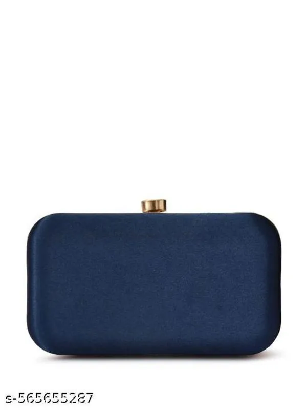 Blue_Polyurethane_Clutch_For_Women