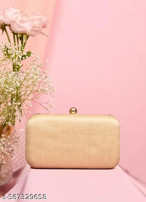 Beige_Polyurethane_Clutch_For_Women