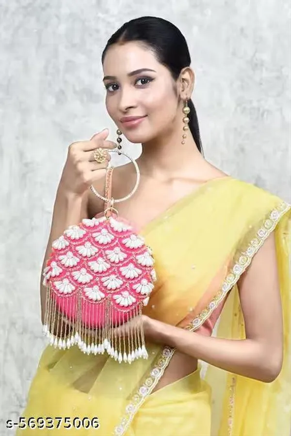 Pink_Polyurethane_Clutch_For_Women