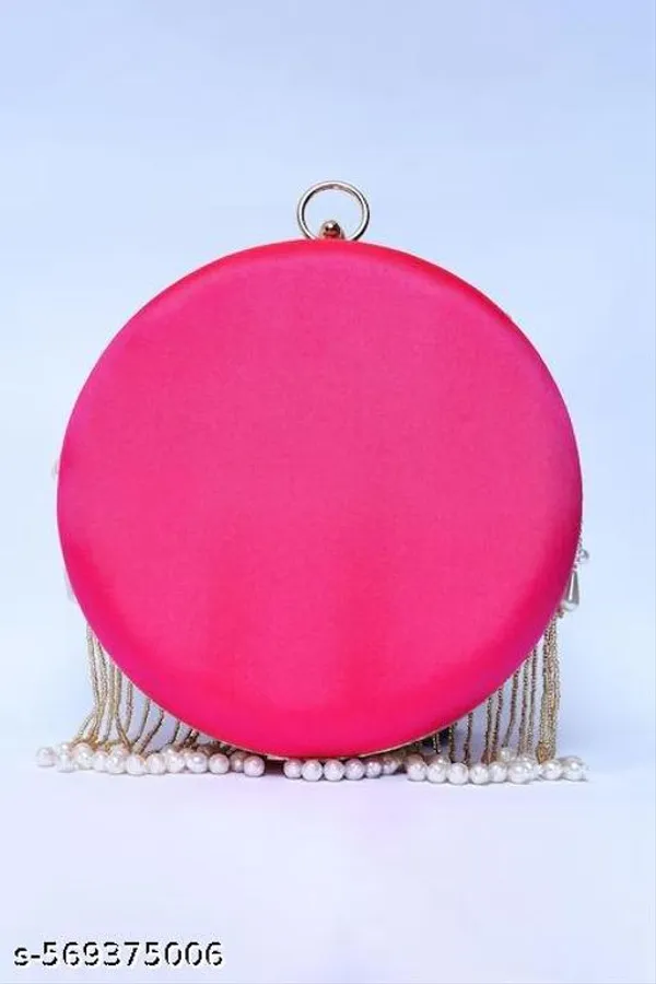 Pink_Polyurethane_Clutch_For_Women