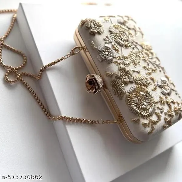 White_Polyurethane_Clutch_For_Women