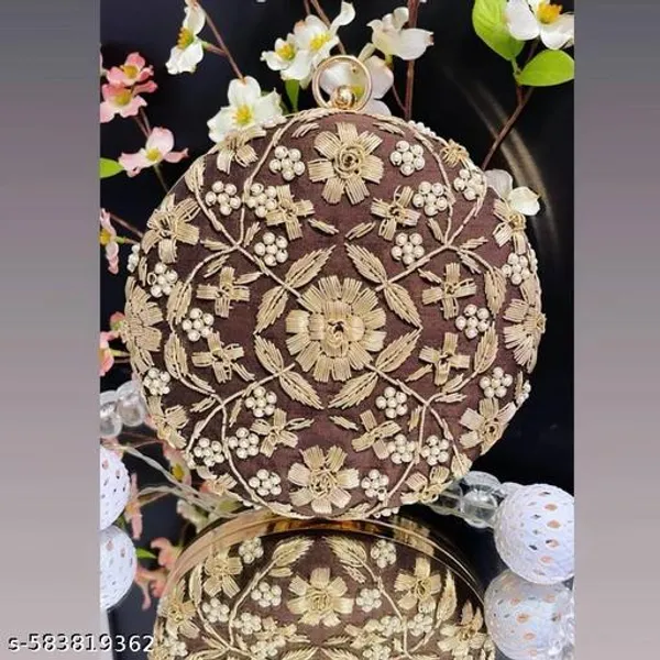 Brown_Polyurethane_Clutch_For_Women