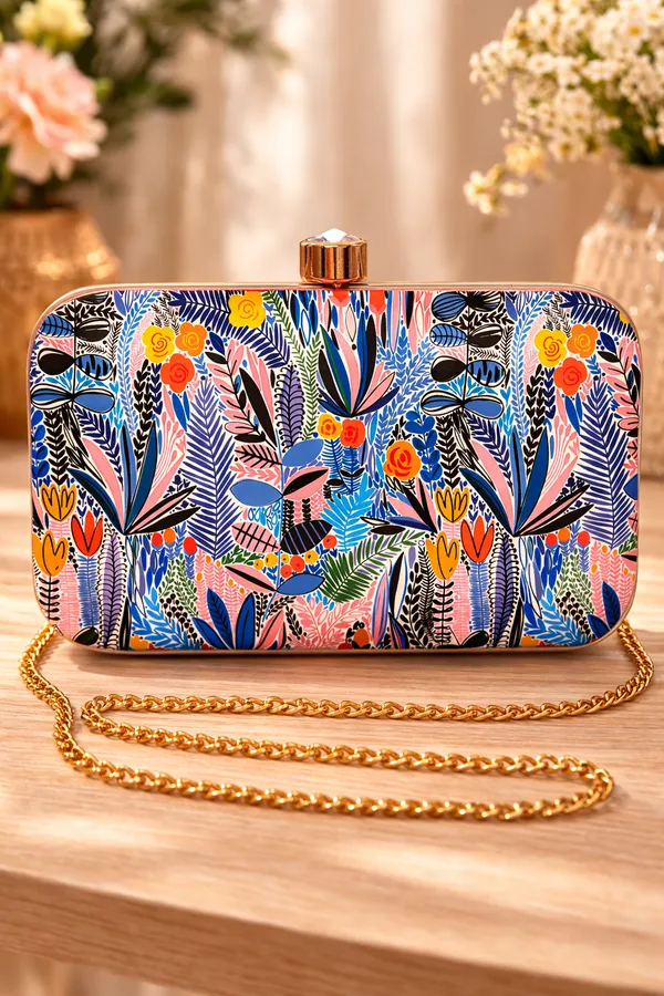 Multicolor_Polyurethane_Clutch_For_Women