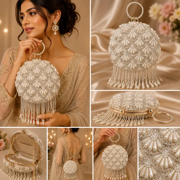 White_Polyurethane_Clutch_For_Women