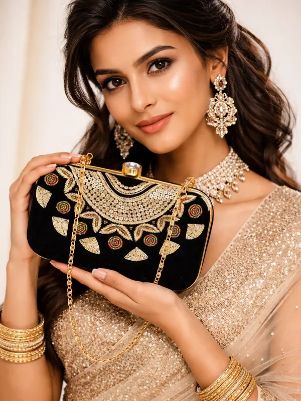 Black_Velvet_Clutch_For_Women