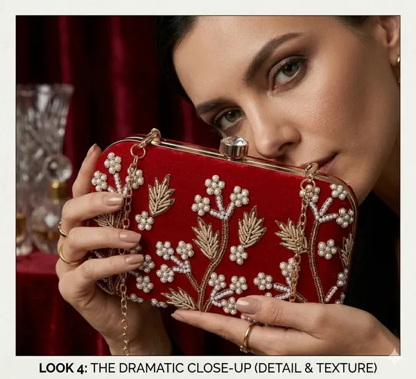 Maroon_Polyurethane_Clutch_For_Women
