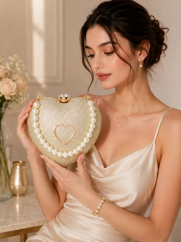 Gold_Polyurethane_Clutch_For_Women