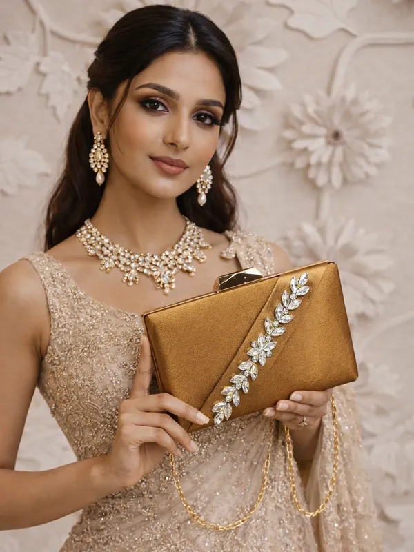 Yellow_Polyurethane_Clutch_For_Women