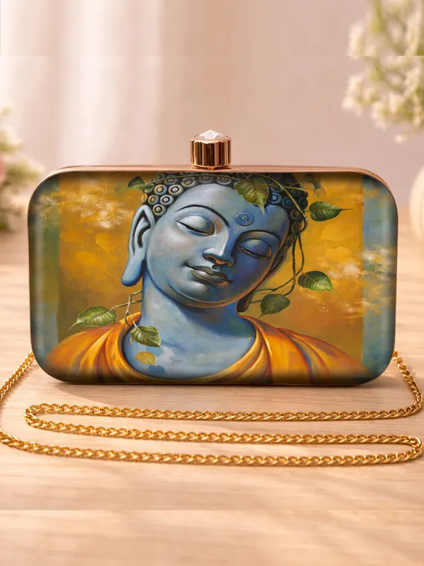Yellow_Polyurethane_Clutch_For_Women