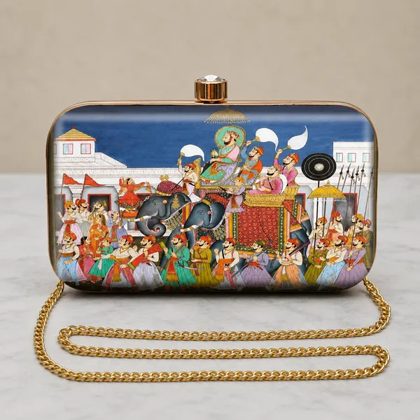 Multicolor_Polyurethane_Clutch_For_Women