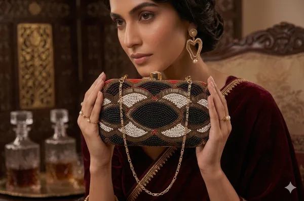 Red_Polyurethane_Clutch_For_Women