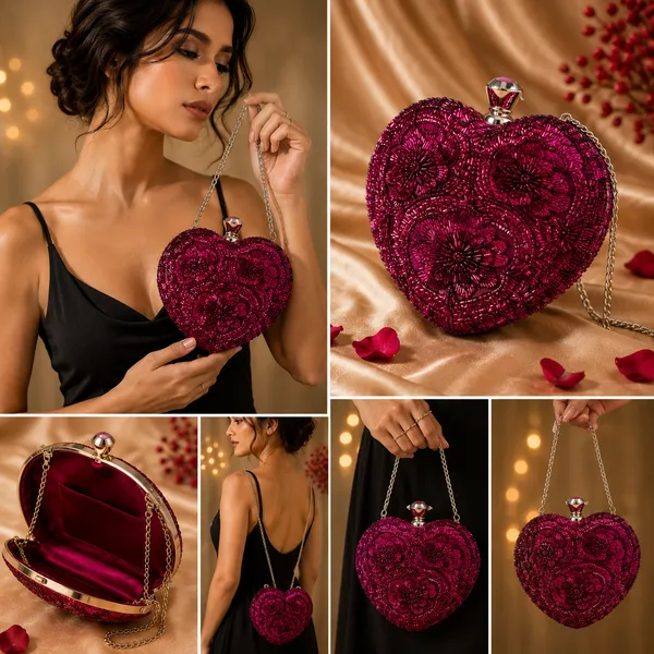 Pink_Polyurethane_Clutch_For_Women