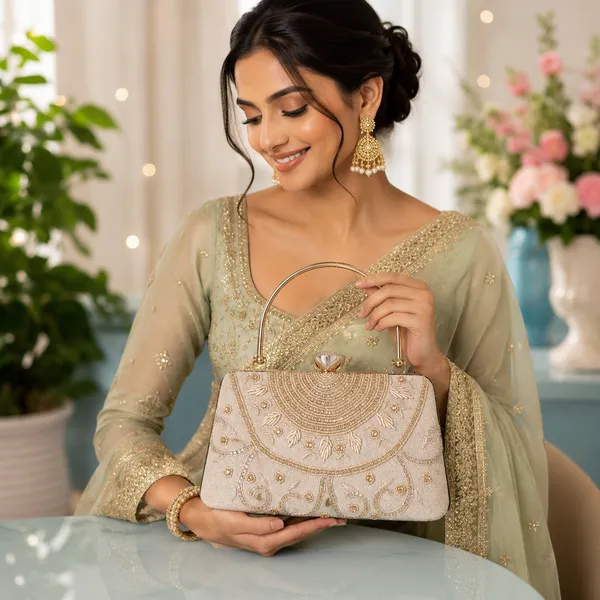 Gold_Rubber_Clutch_For_Women