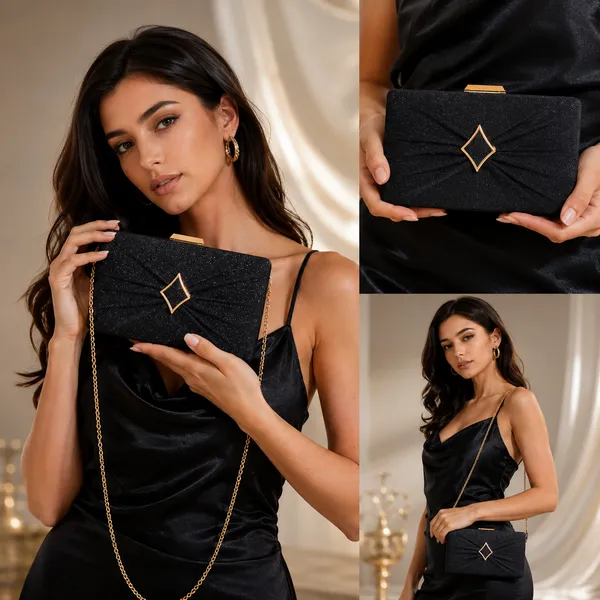 Black_Polyurethane_Clutch_For_Women