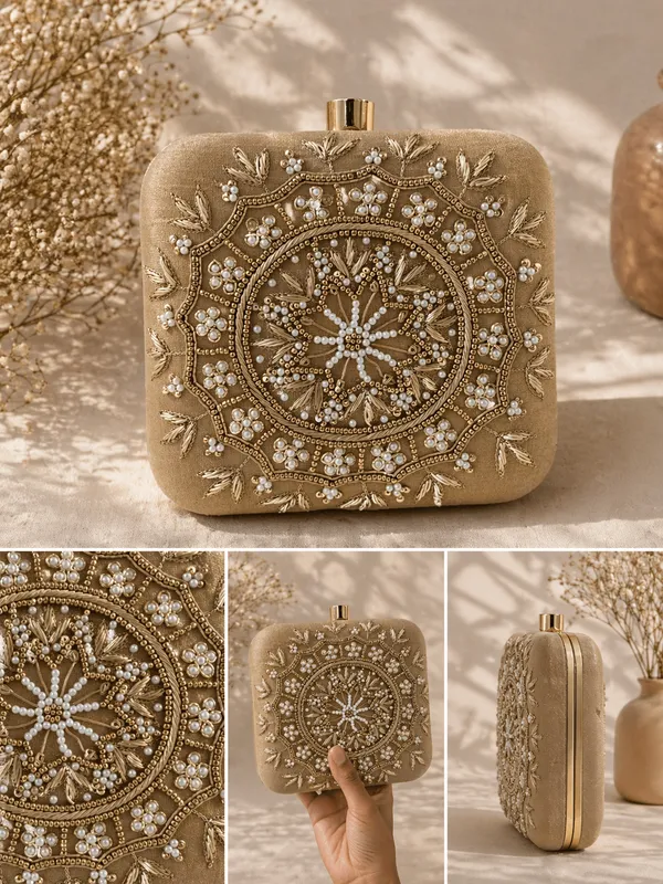 Gold_Synthetic_-Polyester_Clutch_For_Women