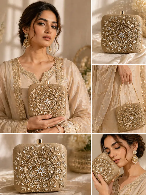 Gold_Synthetic_-Polyester_Clutch_For_Women