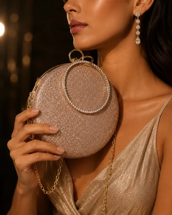 Beige_Polyurethane_Clutch_For_Women