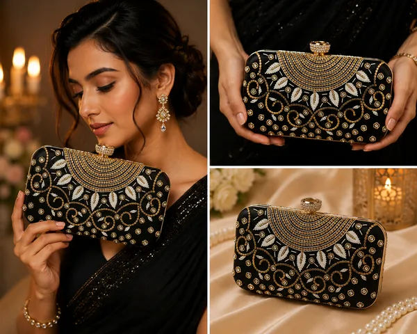 Black_Polyurethane_Clutch_For_Women