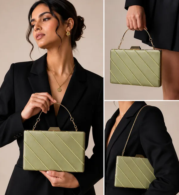 Green_Polyurethane_Hand_Purse_For_Women