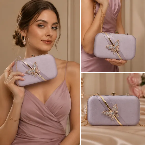 Lavendar_Polyurethane_Clutch_For_Women