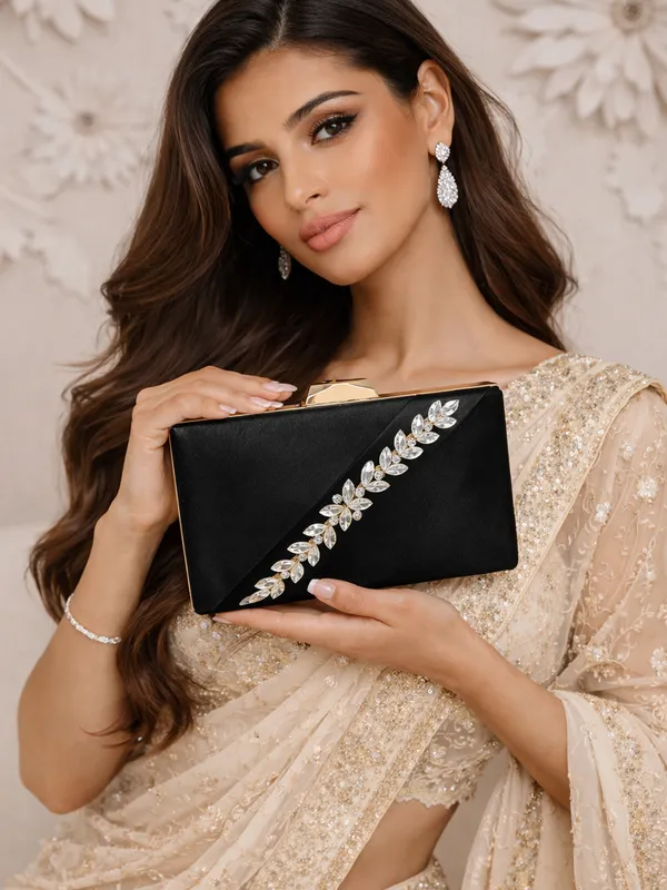 Black_Polyurethane_Clutch_For_Women