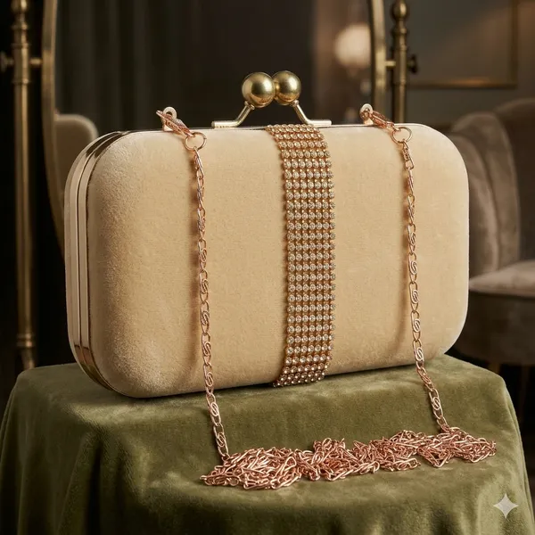 Gold_Velvet_Clutch_For_Women