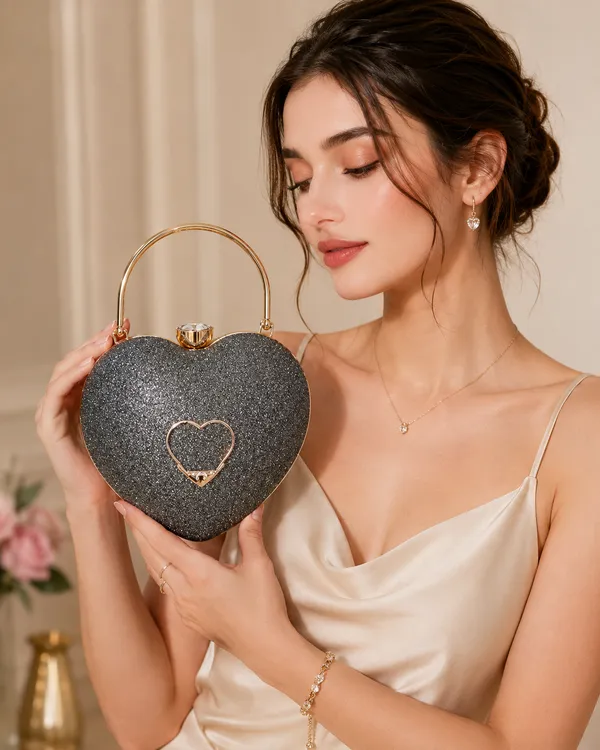 Grey_Polyurethane_Clutch_For_Women