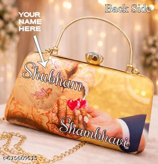 Yellow_Polyurethane_Clutch_For_Women