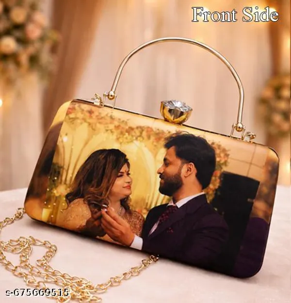 Yellow_Polyurethane_Clutch_For_Women