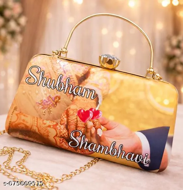 Yellow_Polyurethane_Clutch_For_Women
