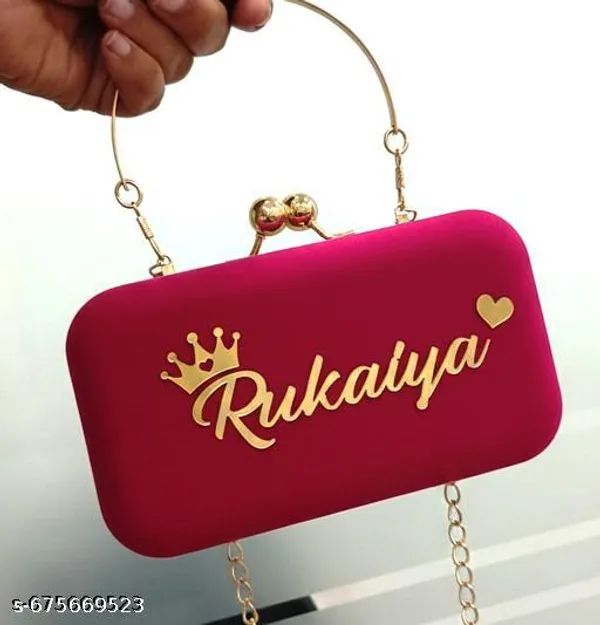 Maroon_Velvet_Clutch_For_Women