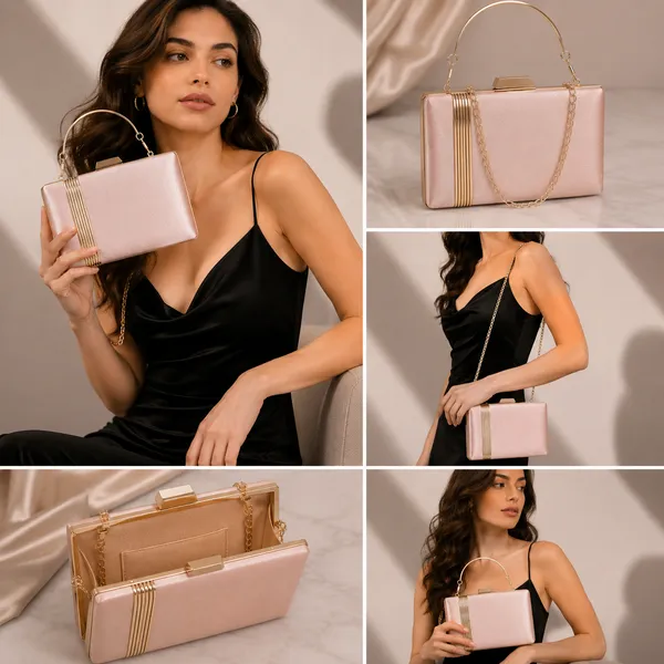 Pink_Polyurethane_Clutch_For_Women