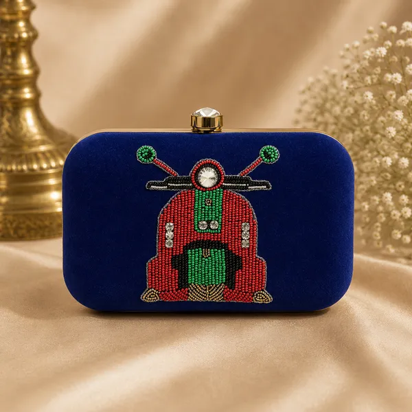 Blue_Velvet_Clutch_For_Women